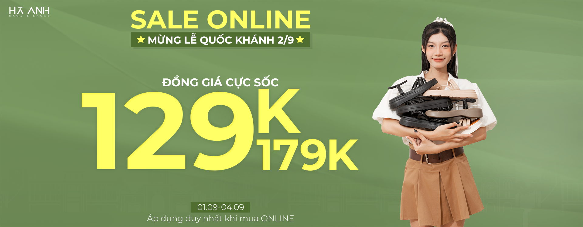 TƯNG BỪNG ĐÓN LỄ QUỐC KHÁNH – TRI ÂN DEAL ĐỒNG GIÁ 129K