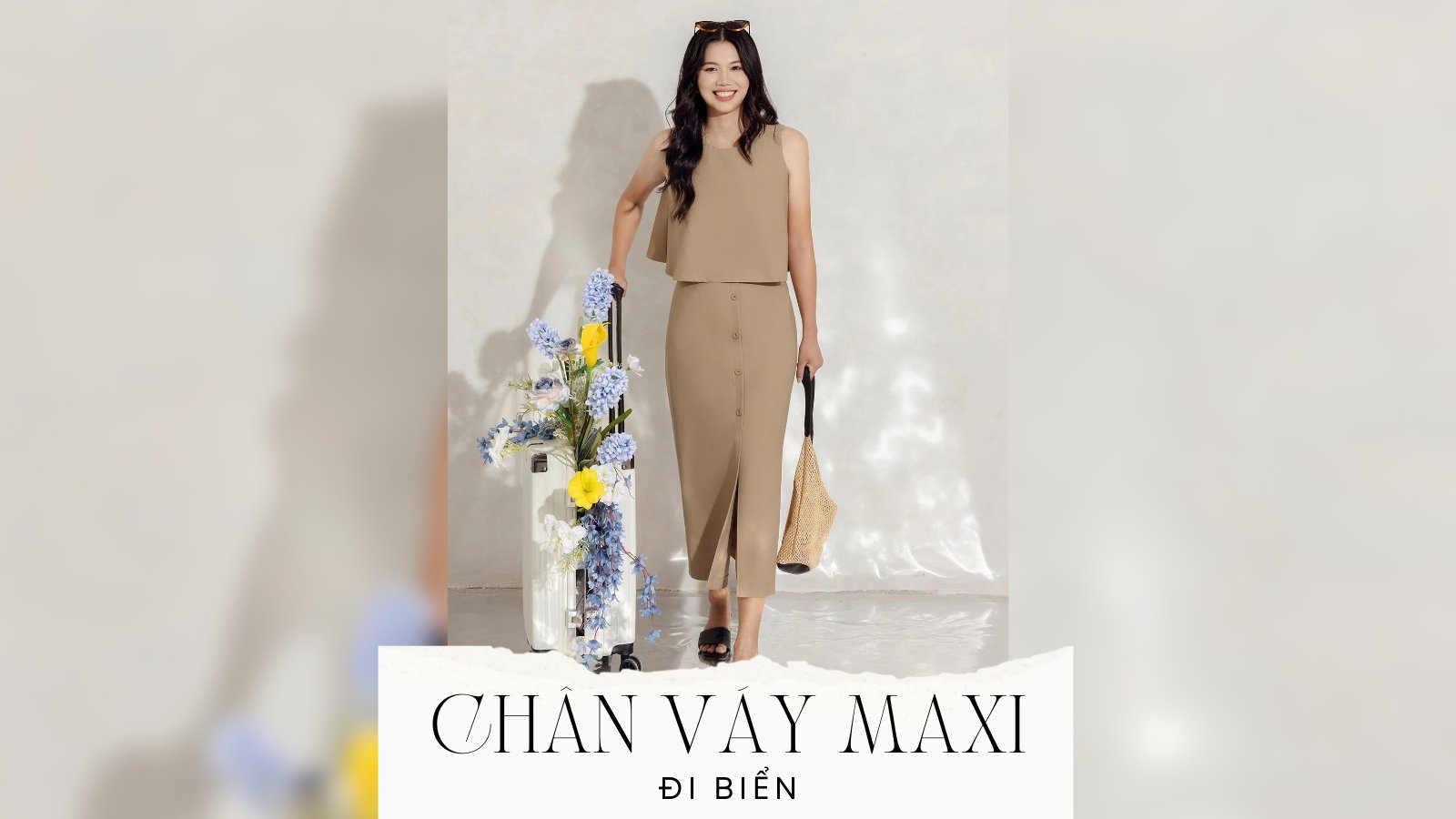 Phối Đồ Đi Biển Với Chân Váy Maxi