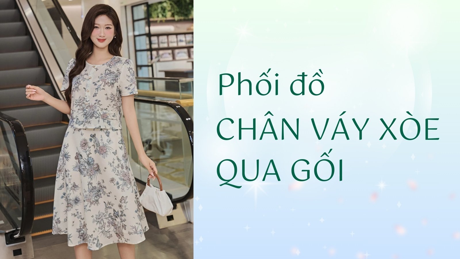 Phối Đồ Sành Điệu Với Chân Váy Xòe Qua Gối