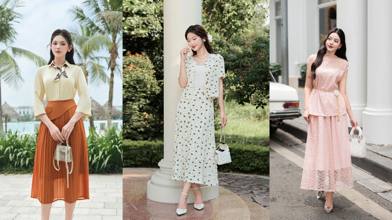 Bí Kíp Phối Đồ Với Chân Váy Xòe Dài Mùa Hè