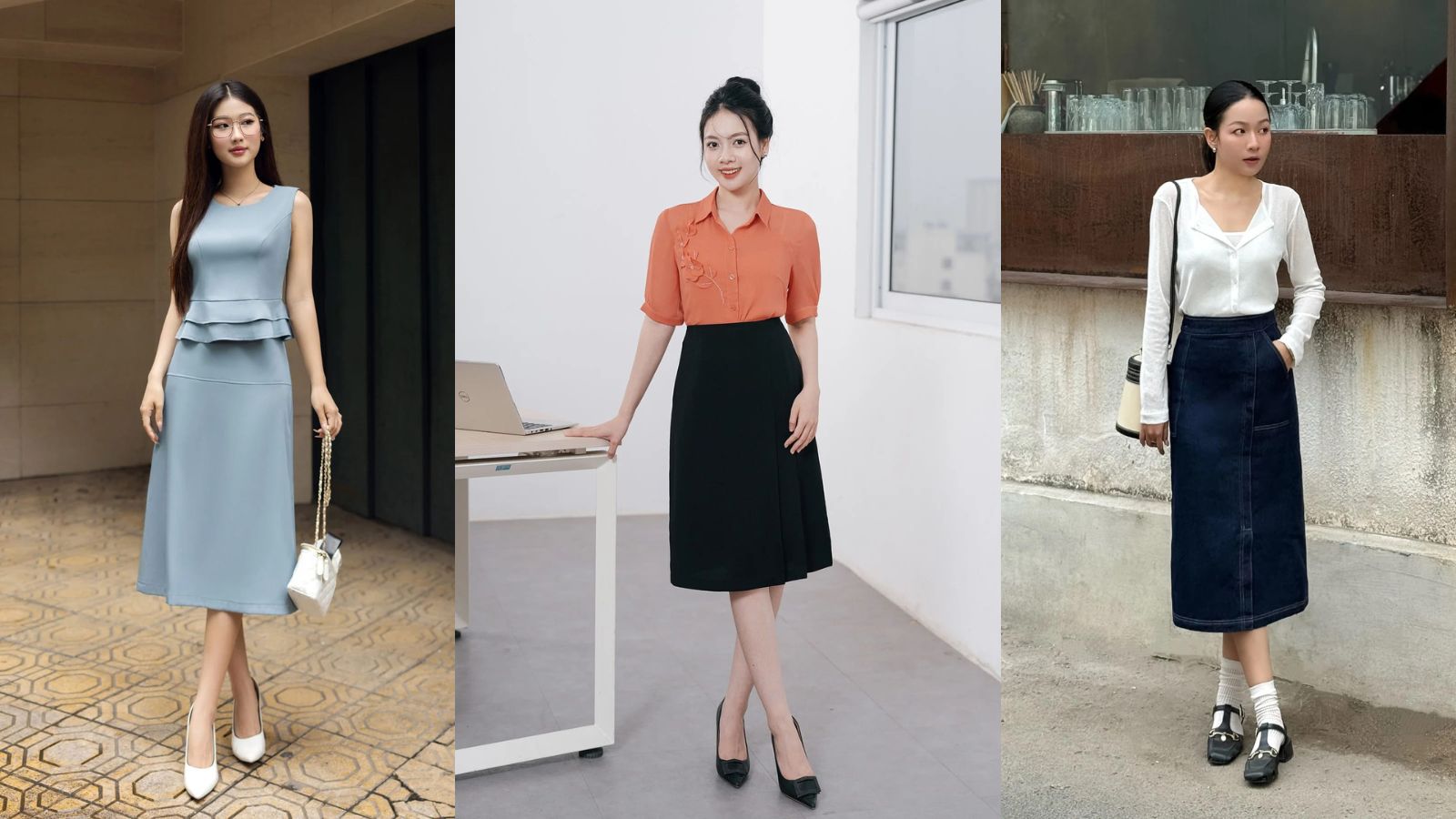 Ý Tưởng Phối Đồ Với Chân Váy Dài Chữ A Cực Phong Cách