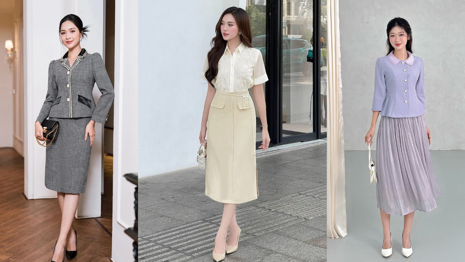 Gợi Ý Mix & Match Chân Váy Công Sở Mùa Hè – Đẹp, Nhẹ Nhàng, Chuẩn Thanh Lịch