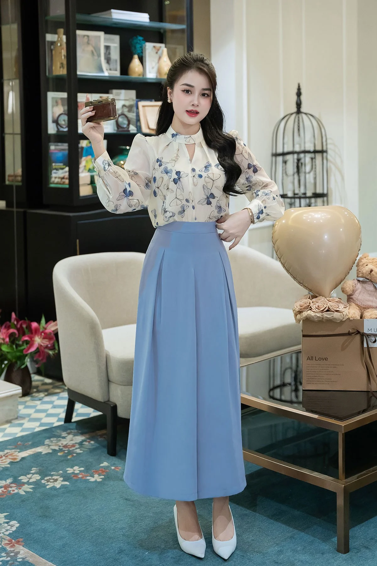 Áo cổ tàu tay dài