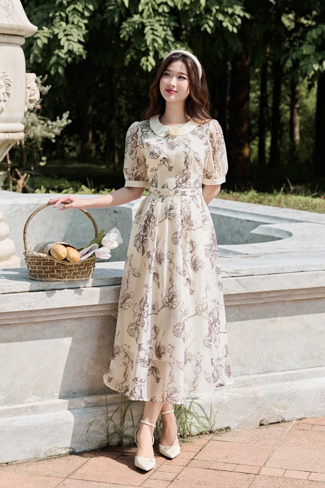 Đầm hoa vintage