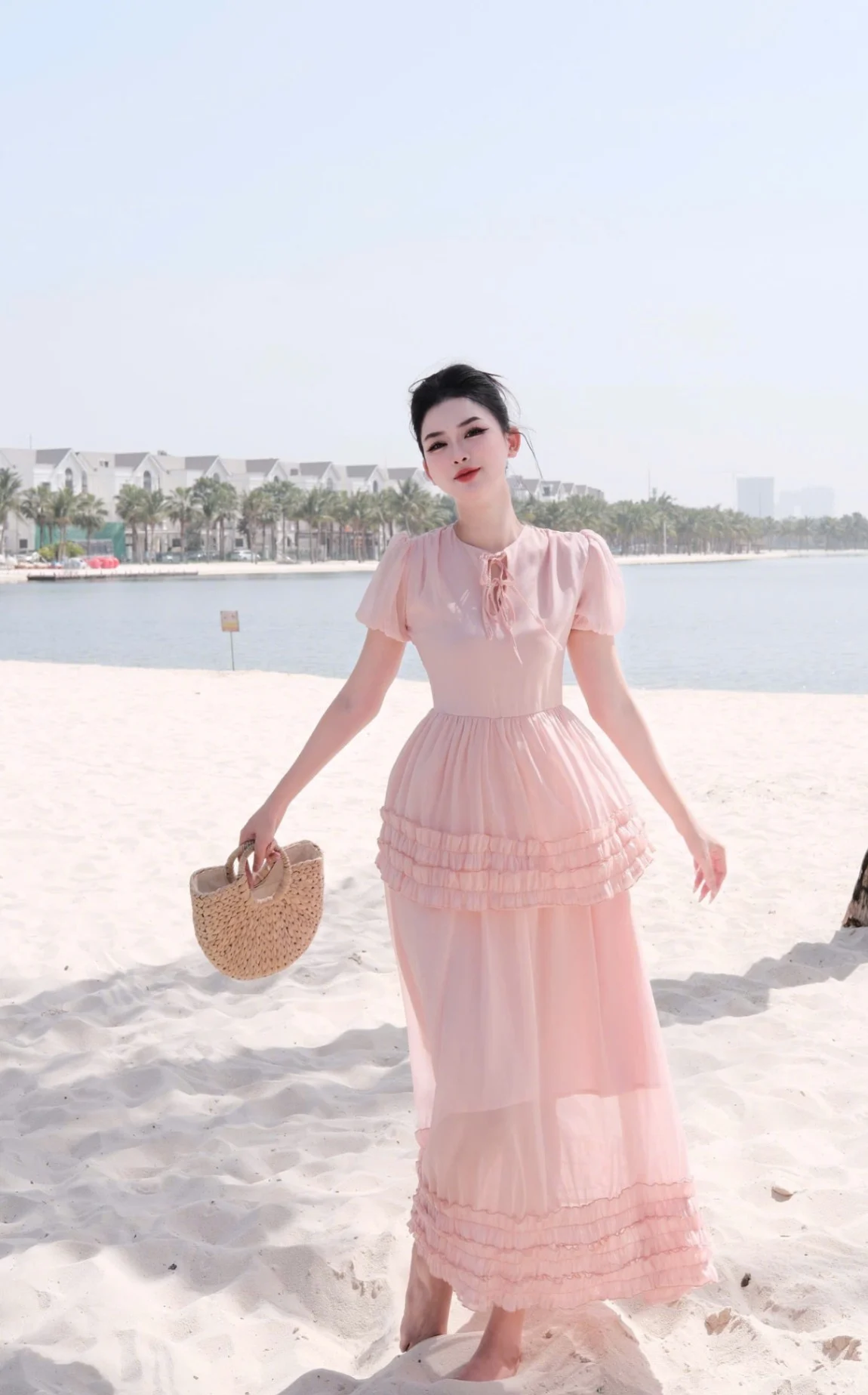 Đầm xòe tầng bay bổng