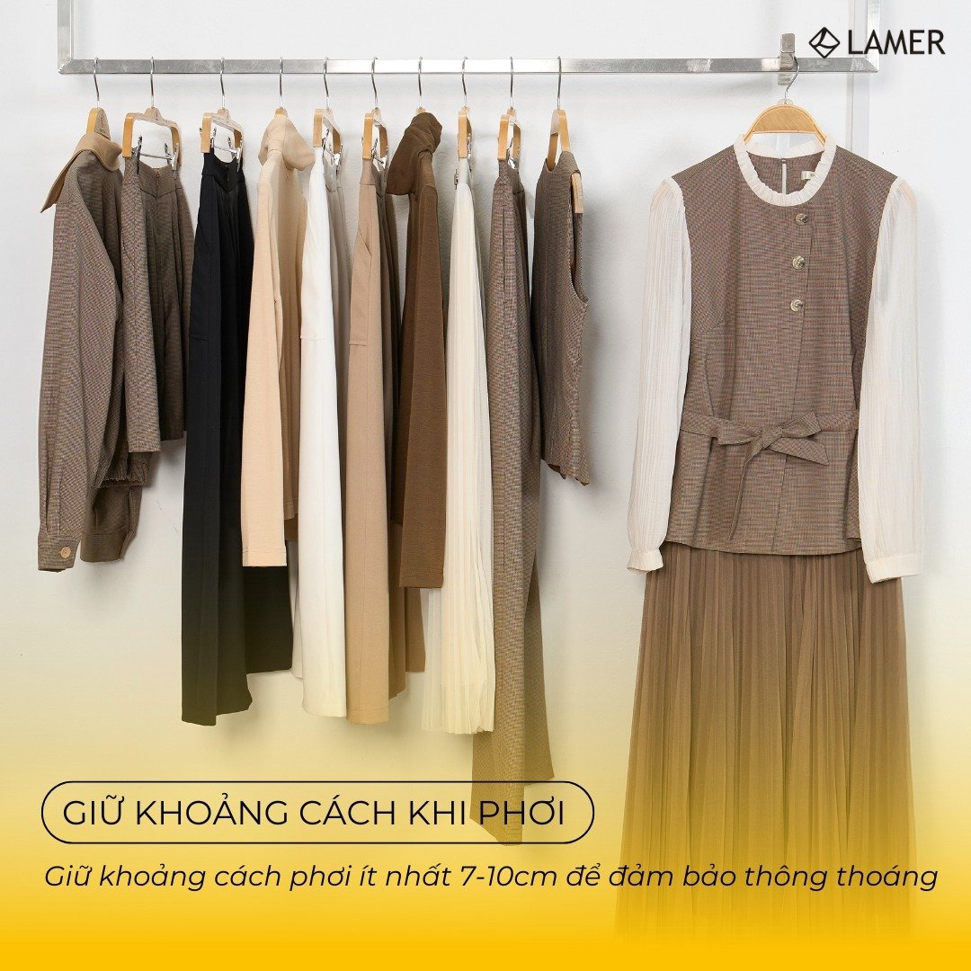 Giữ khoảng cách khi phơi quần áo