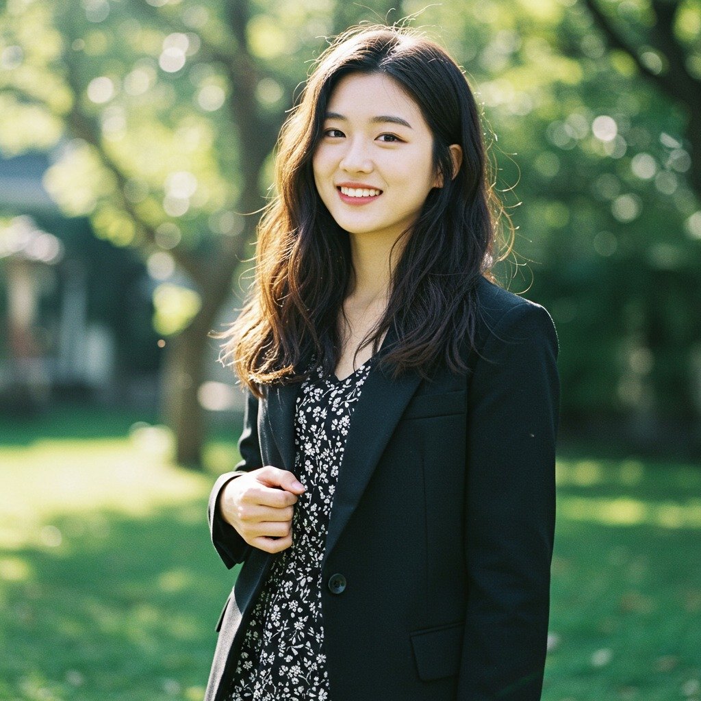 Outfit áo vest mùa hè phối váy hoa