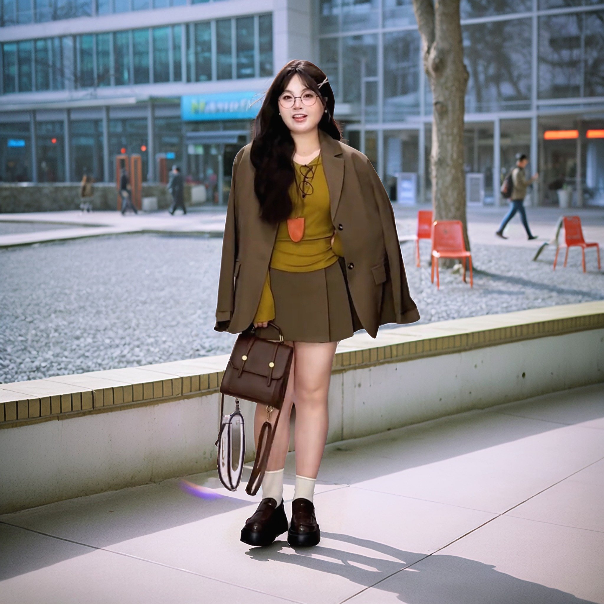 Phối áo vest cho nữ béo
