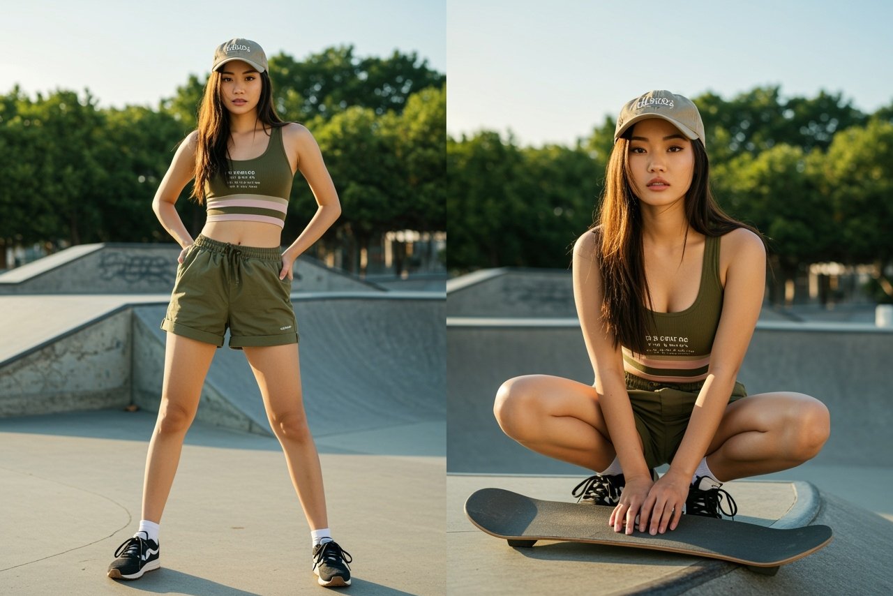 Phối đồ quần kaki áo croptop