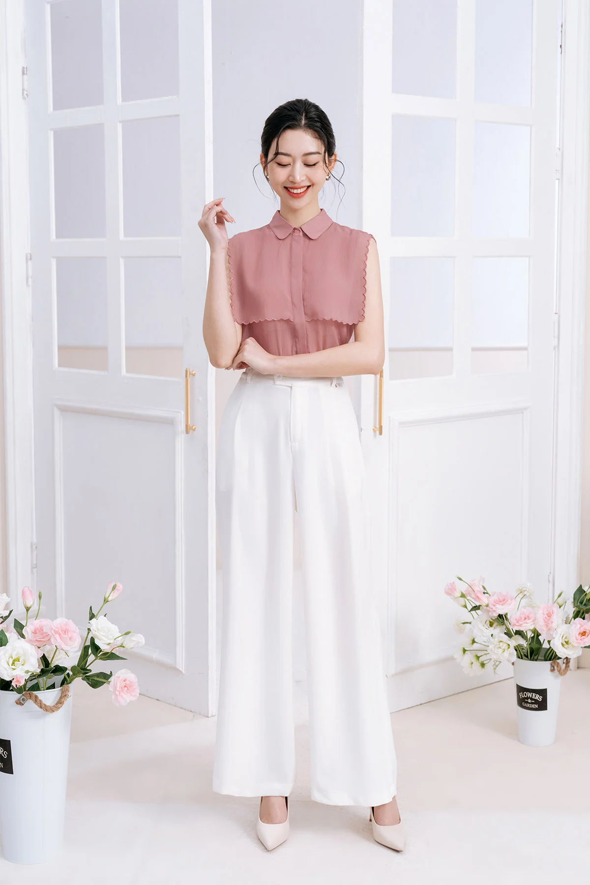 Áo sơ mi màu hồng ngọt ngào cho những buổi hẹn hò lãng mạn