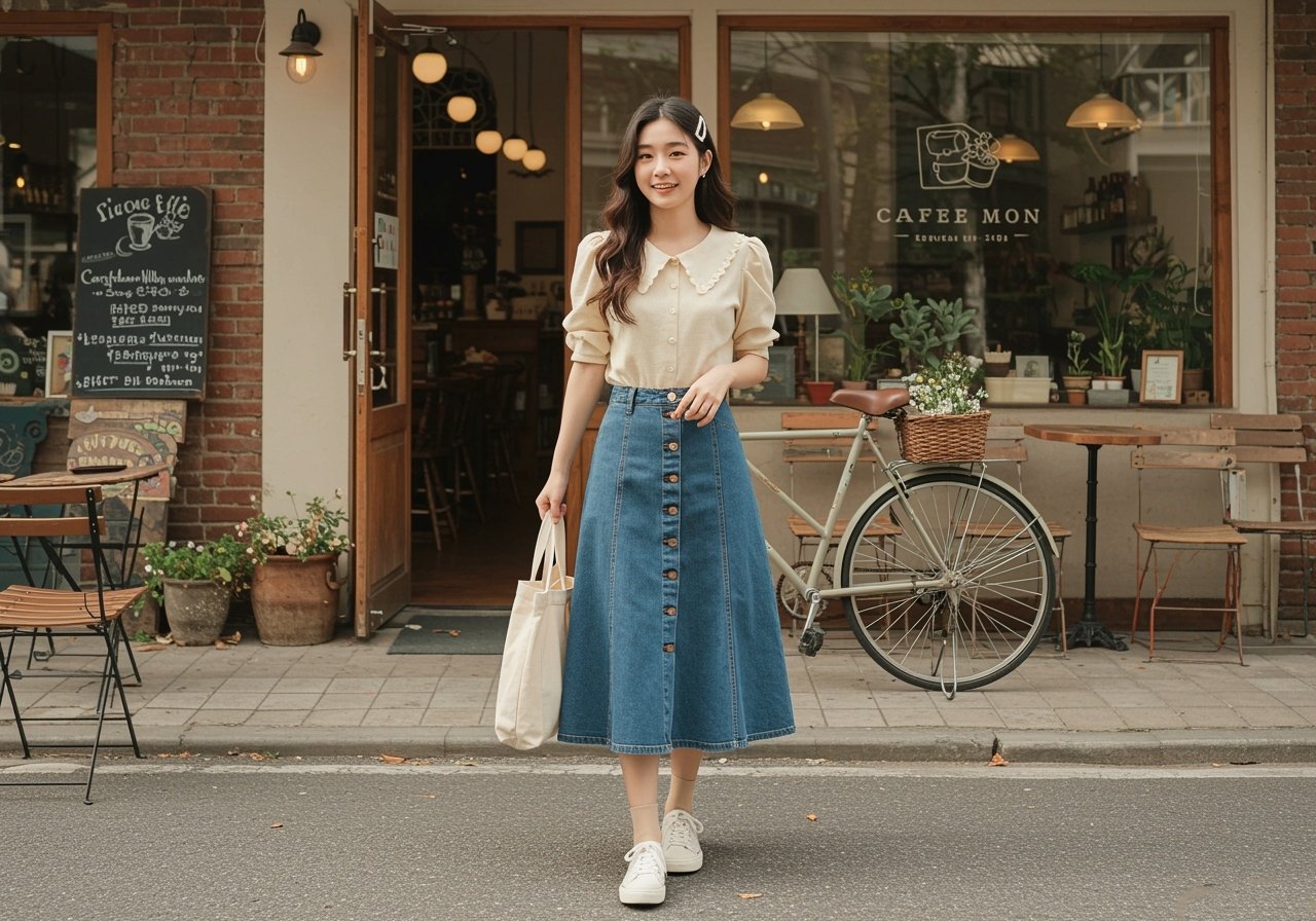 Phối đồ vintage trẻ trung