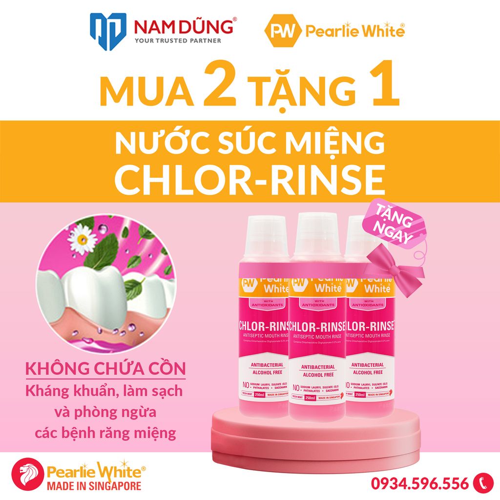 SIÊU KHUYẾN MẠI: MUA 1 TẶNG 1 - NƯỚC SÚC MIỆNG CHLOR-RINSE