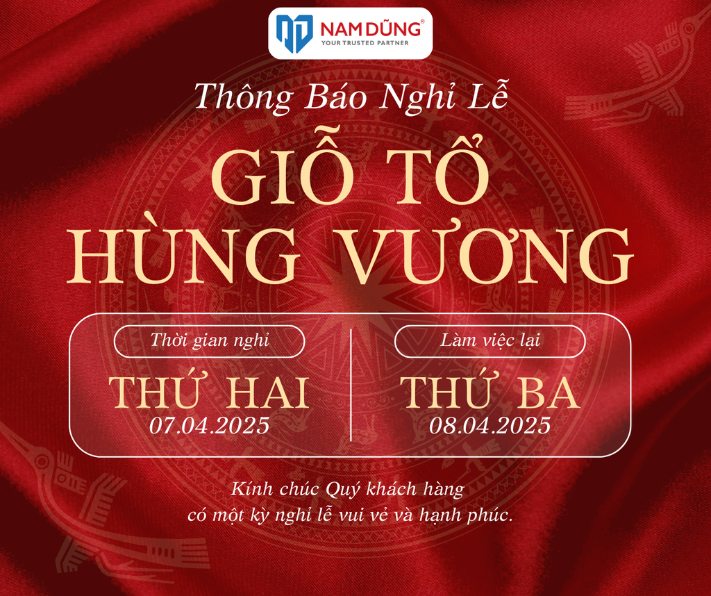 THÔNG BÁO LỊCH NGHỈ LỄ GIỖ TỔ HÙNG VƯƠNG 10/3(ÂL)