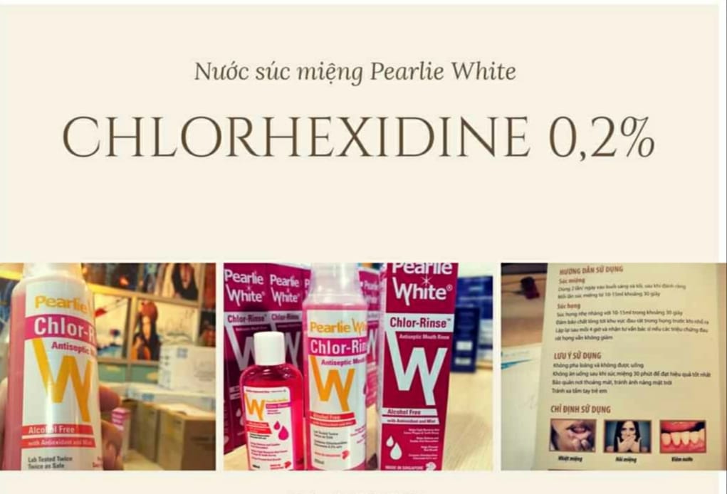 GIỚI THIỆU NƯỚC SÚC MIỆNG PEARLIE WHITE CHLORHEXIDINE