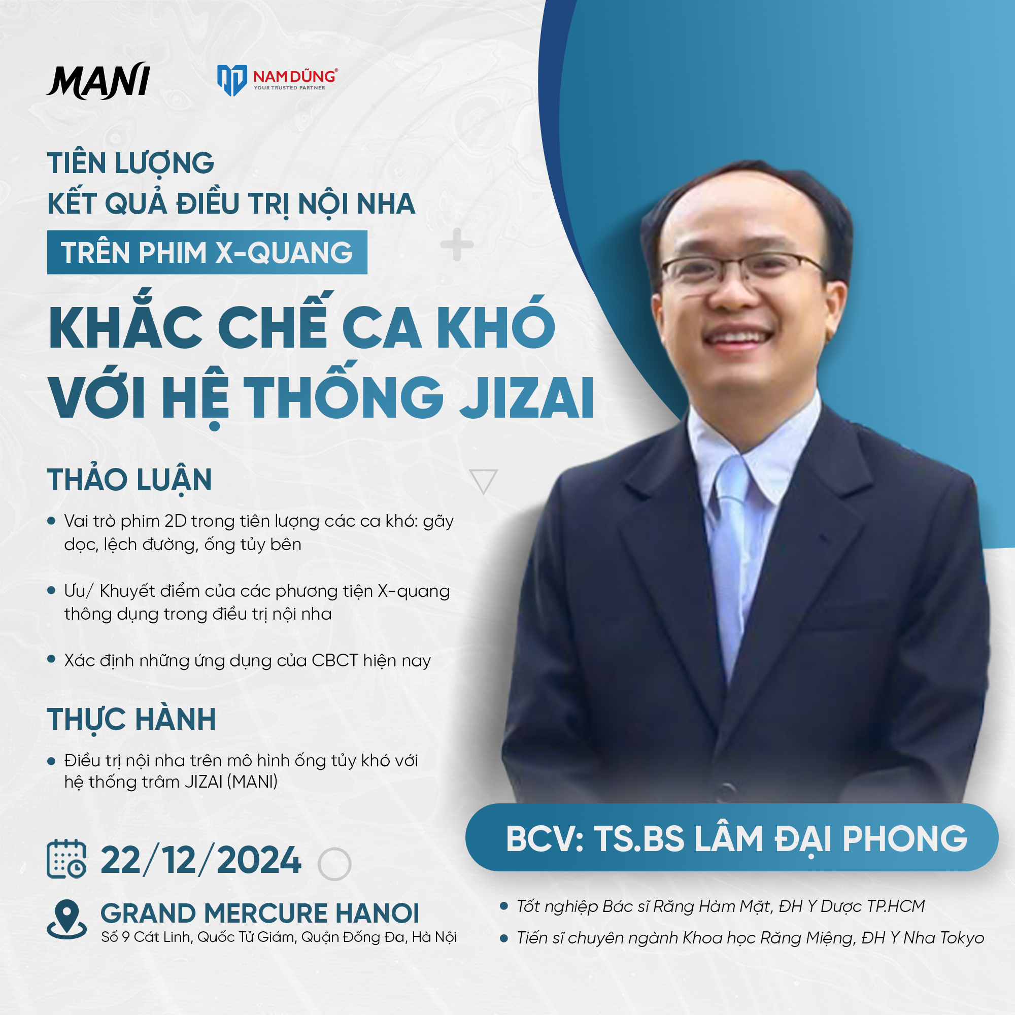== HÀ NỘI | MỞ ĐƠN ĐĂNG KÝ == Tiên lượng kết quả điều trị nội nha trên phim X-Quang