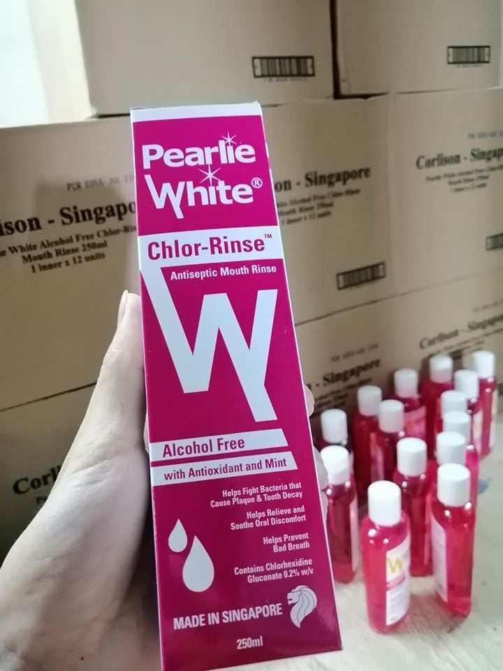 NƯỚC SÚC MIỆNG PEARLIE WHITE CHLOR-RINSE: HÀNG ĐÃ VỀ!!!