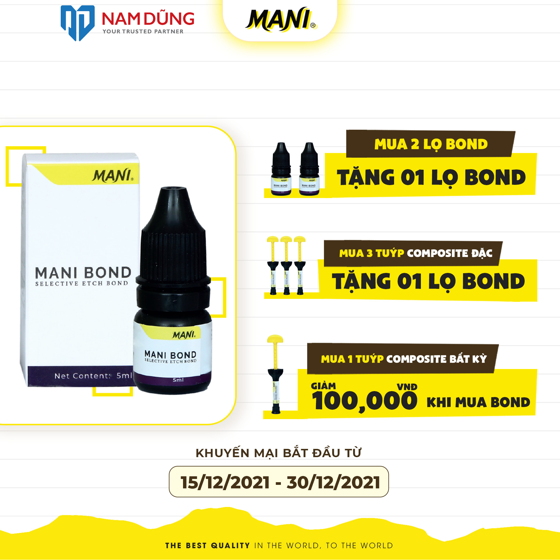 KHUYẾN MÃI NHÂN DỊP MANI BOND CHÍNH THỨC CÓ MẶT TẠI VIỆT NAM
