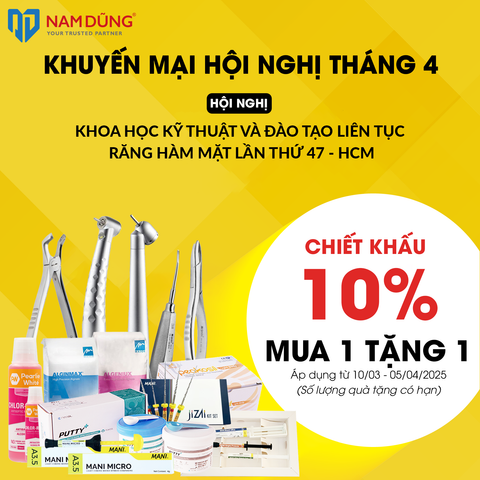 [HCM] KHUYẾN MẠI HỘI NGHỊ THÁNG 4 - HỘI NGHỊ KHOA HỌC KỸ THUẬT VÀ ĐÀO TẠO LIÊN TỤC RĂNG HÀM MẶT LẦN THỨ 47