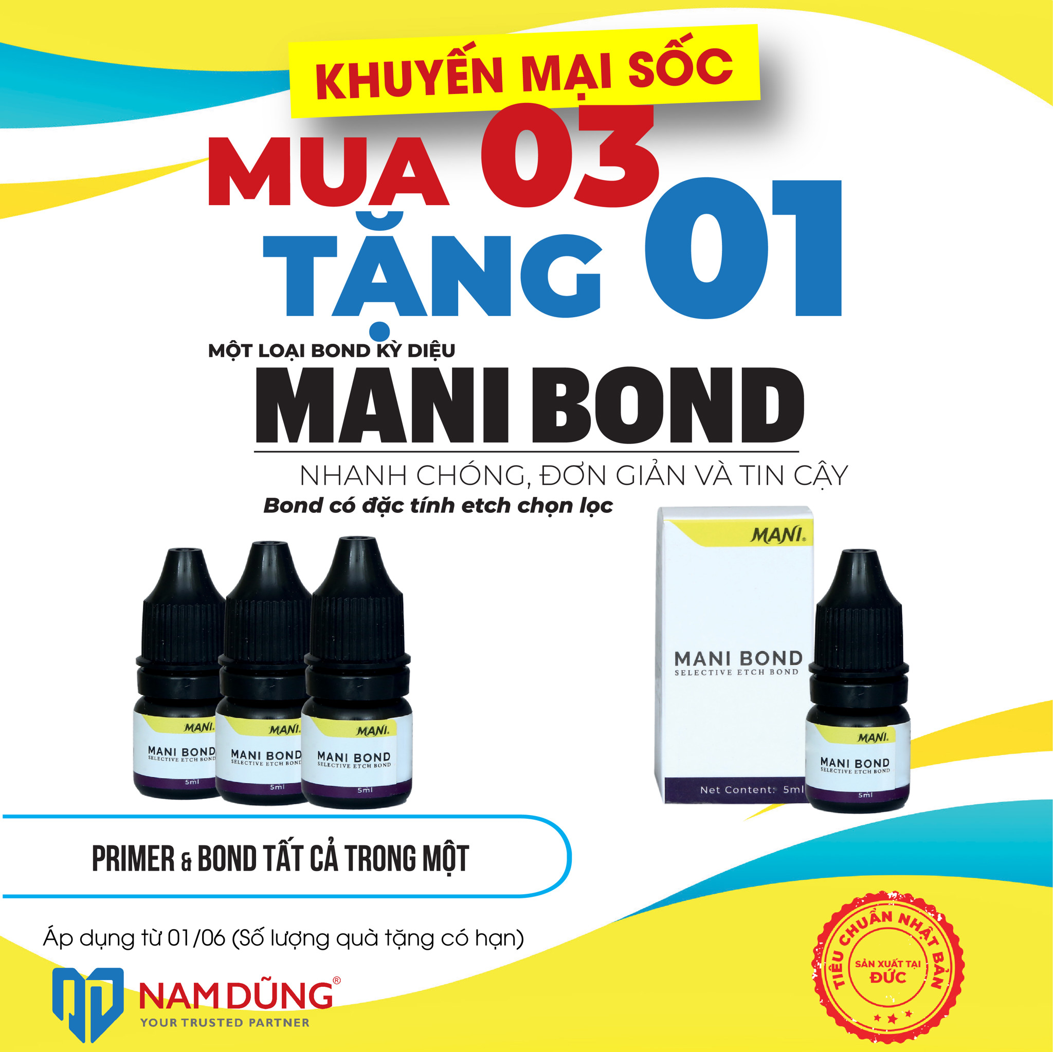 KHUYẾN MẠI SỐC: MUA 3 TẶNG 1 MANI BOND