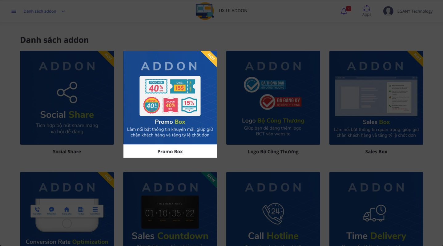 UX/UI Addons - Ra mắt addon Promo Box