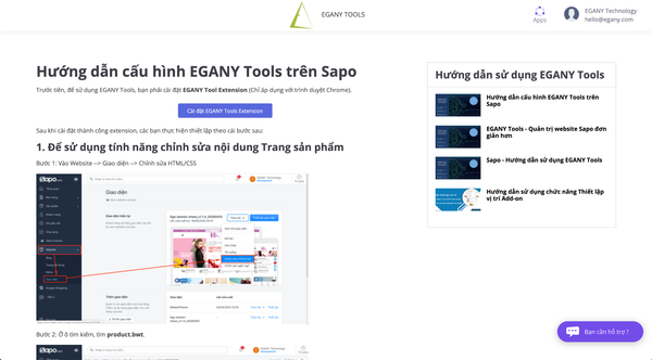 EGANY Tools - Cập nhật phiên bản và dashboard mới