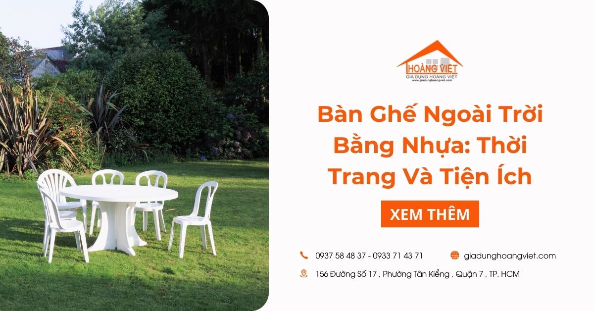 Bàn Ghế Ngoài Trời Bằng Nhựa: Thời Trang và Tiện Ích