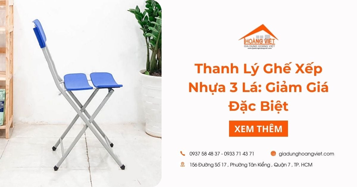 Ghế Xếp Nhựa 3 Lá: Giảm Giá Đặc Biệt