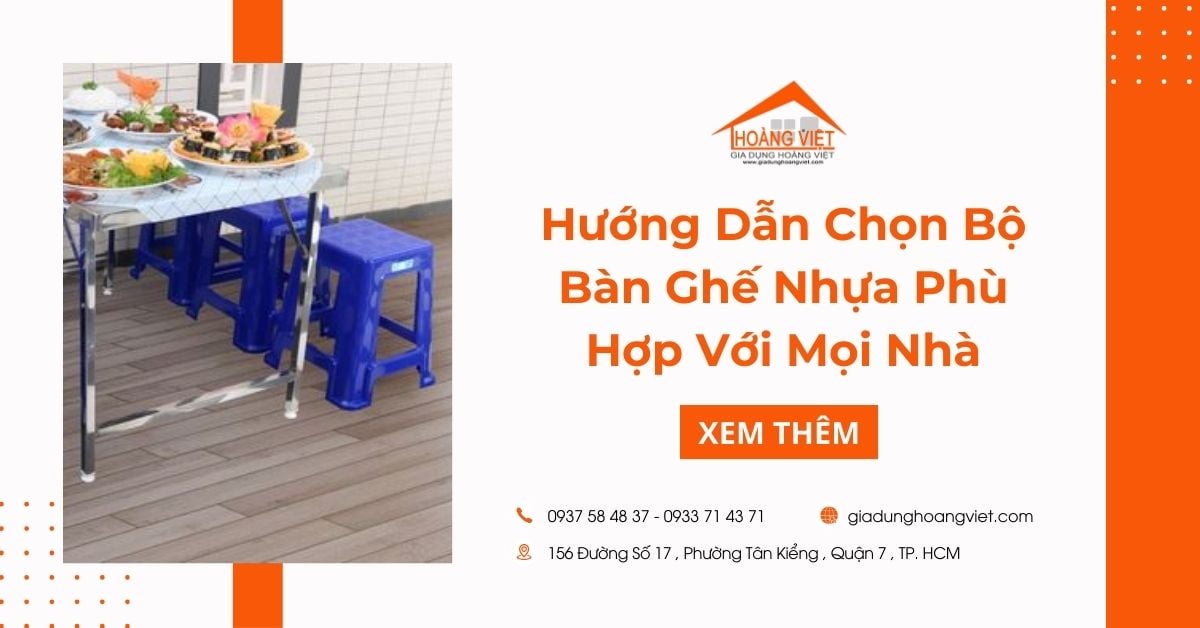 Hướng Dẫn Chọn Bộ Bàn Ghế Nhựa Phù Hợp Với Mọi Nhà