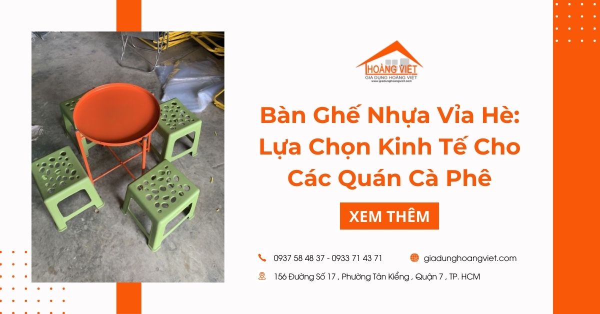 Bàn Ghế Nhựa Vỉa Hè: Lựa Chọn Kinh Tế Cho Các Quán Cà Phê
