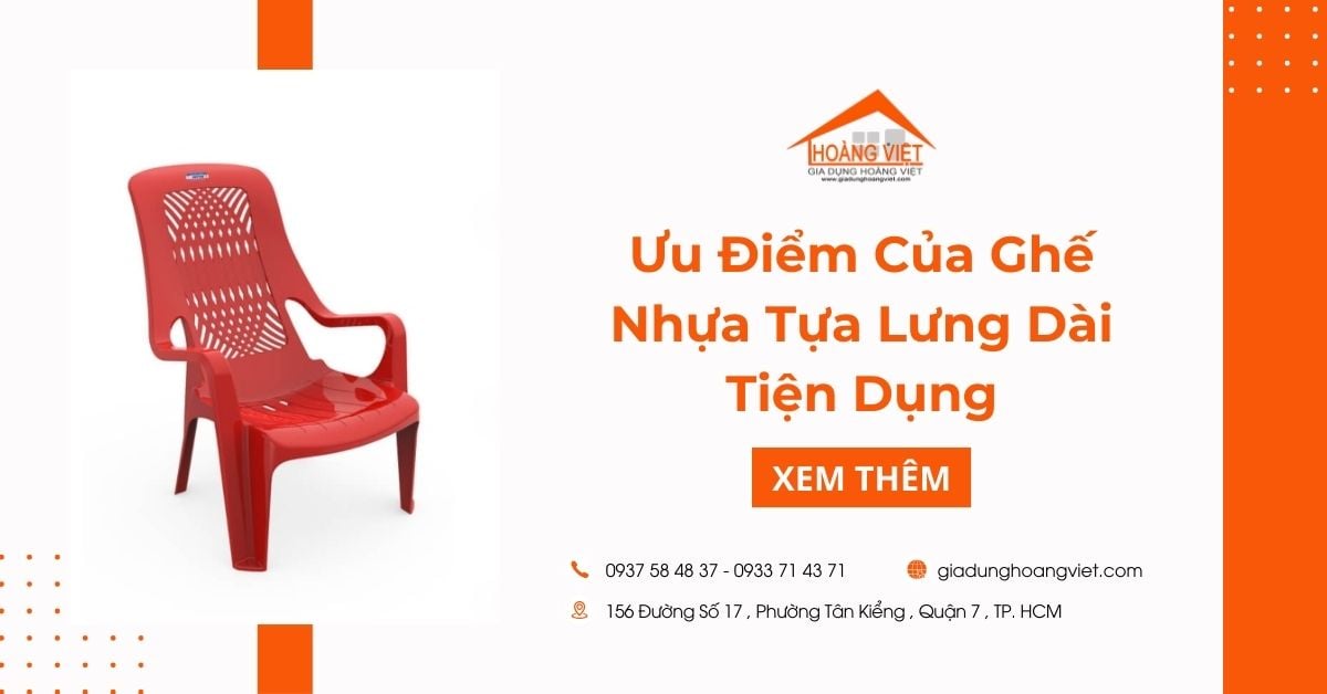 Khám Phá Ưu Điểm của Ghế Nhựa Tựa Lưng Dài Tiện Dụng