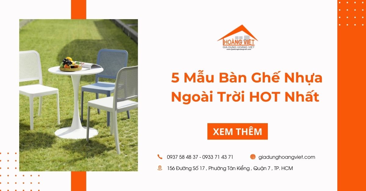 5 Mẫu Bàn Ghế Nhựa Ngoài Trời Bán Chạy Nhất Năm 2024