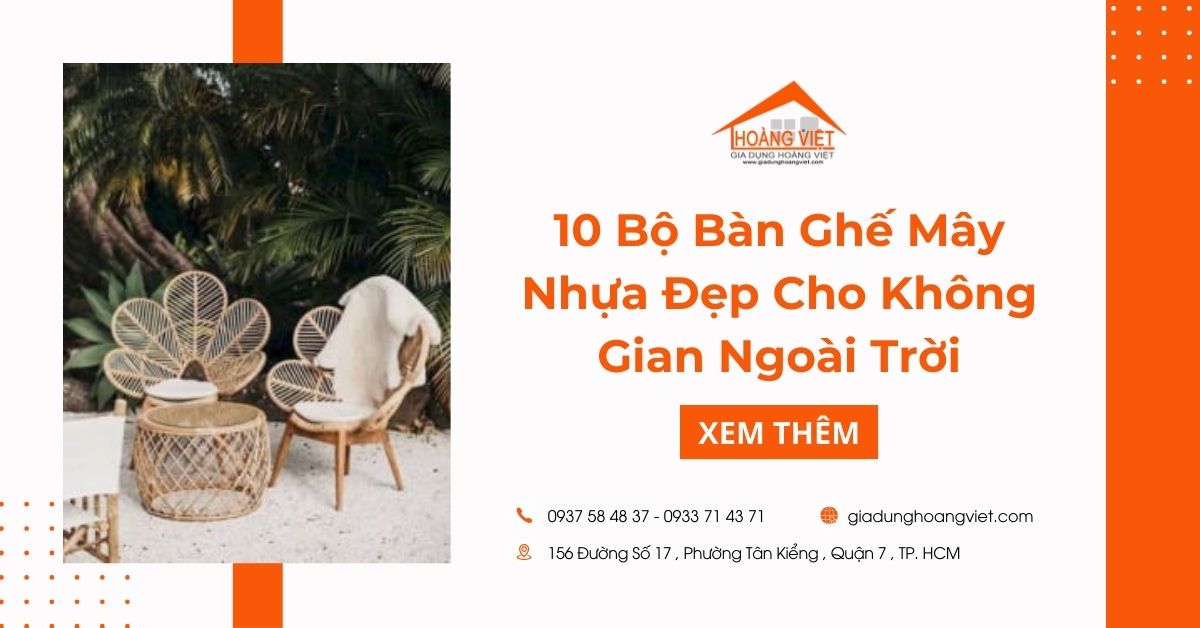 5 Bộ Bàn Ghế Mây Nhựa Đẹp Nhất 2024 Cho Không Gian Ngoài Trời