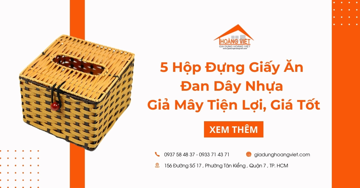 4 Hộp Đựng Giấy Ăn Đan Dây Nhựa Giả Mây Tiện Lợi, Giá Tốt