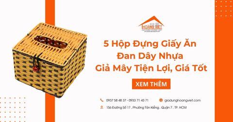 4 Hộp Đựng Giấy Ăn Đan Dây Nhựa Giả Mây Tiện Lợi, Giá Tốt
