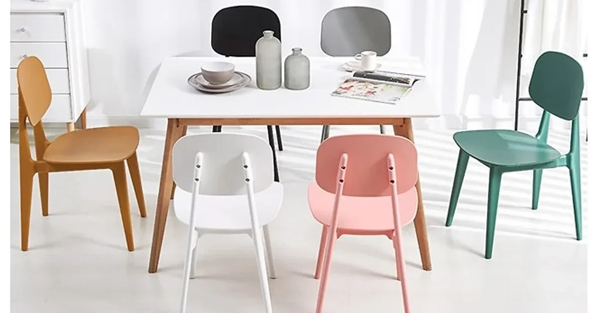 Mẹo bố trí ghế bàn ăn bằng nhựa màu
