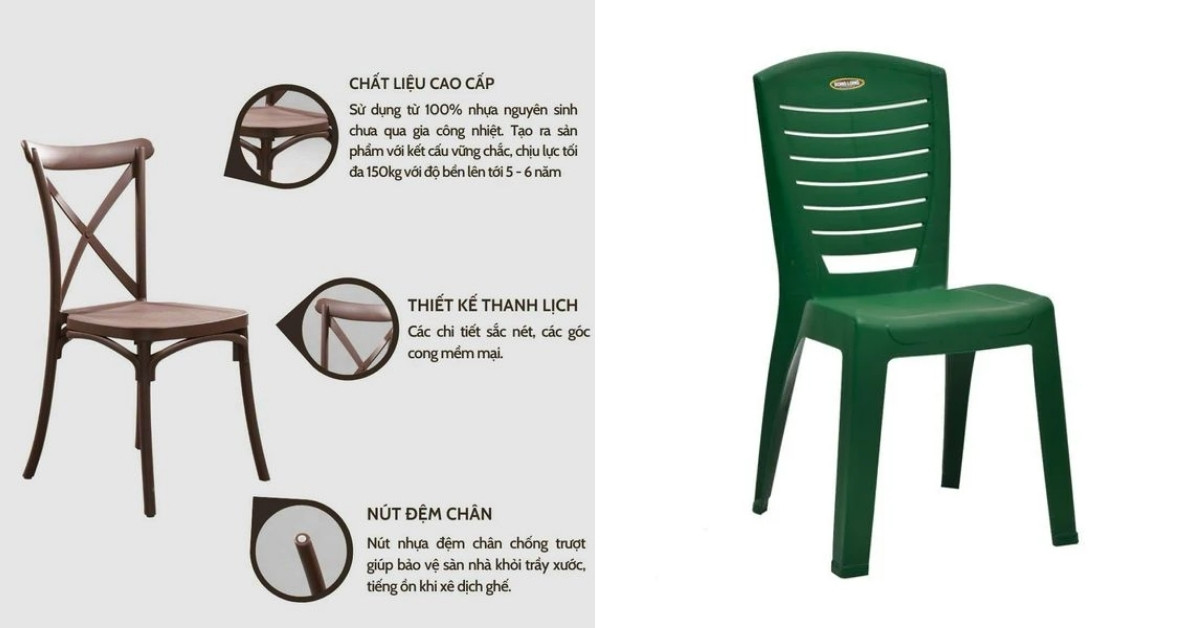 Phong cách đa dạng và thu hút của ghế đúc nhựa