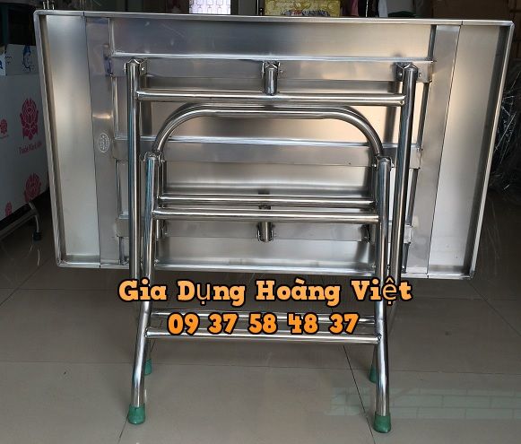 Bàn vuông inox 304 mặt nhám - 2