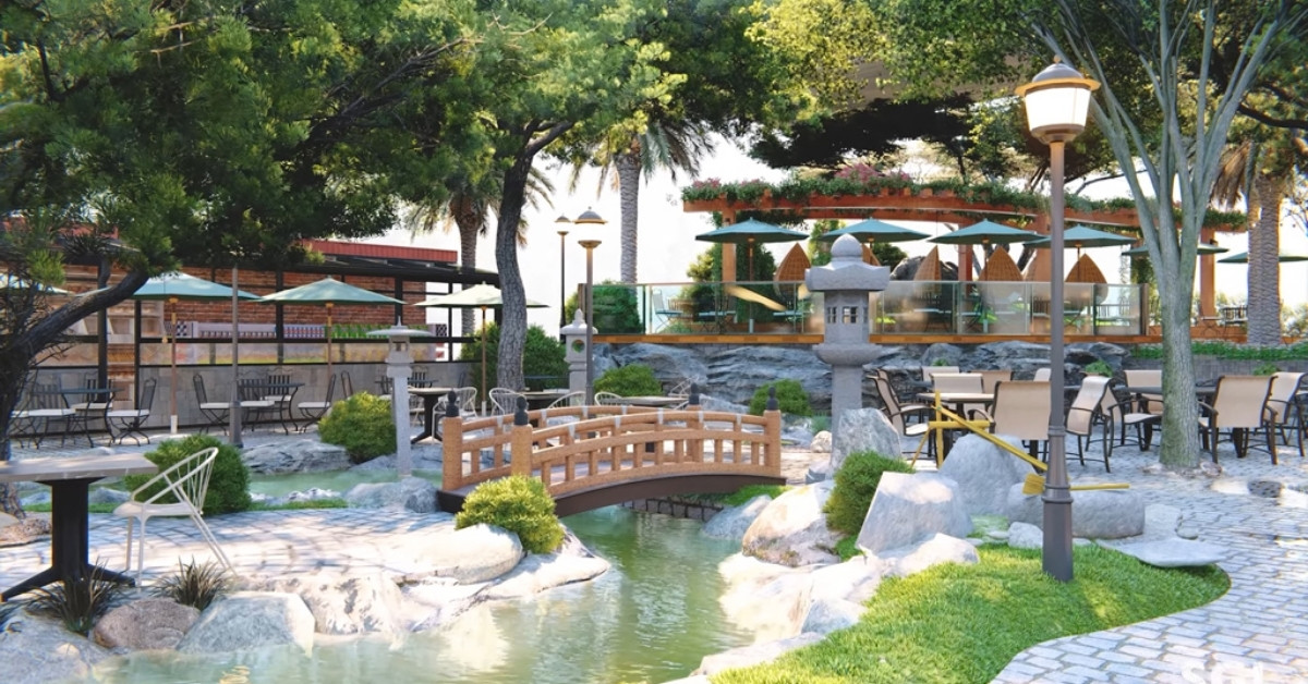 Mô hình cafe sân vườn
