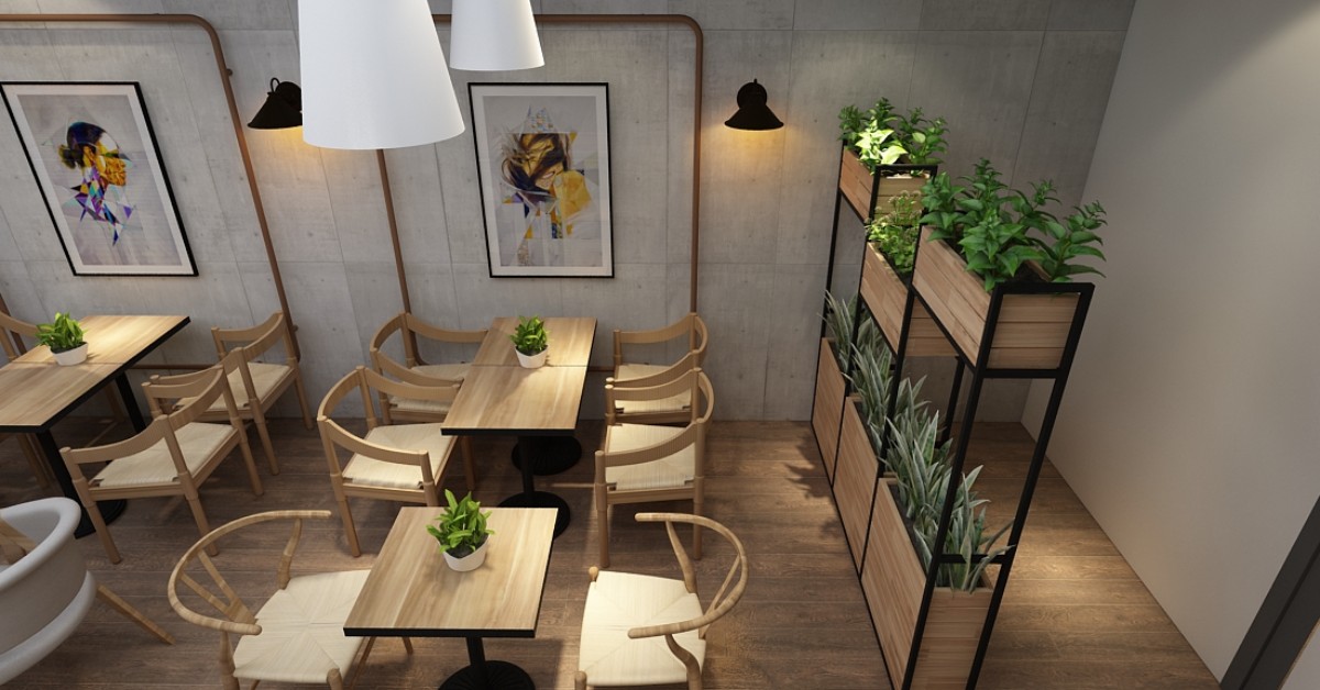 Thiết kế quán quán cafe phong cách cafe văn phòng