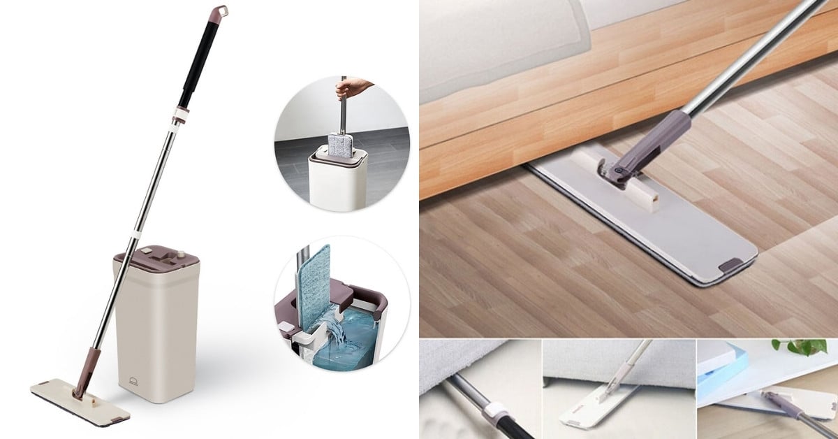 Bộ cây lau nhà Squeeze Flat Mop Lock&Lock ETM471