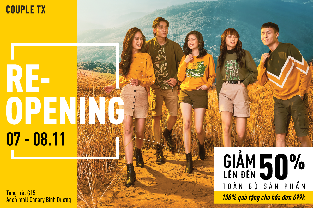 Re-Opening CoupleTX Aeon Mall Canary Bình Dương