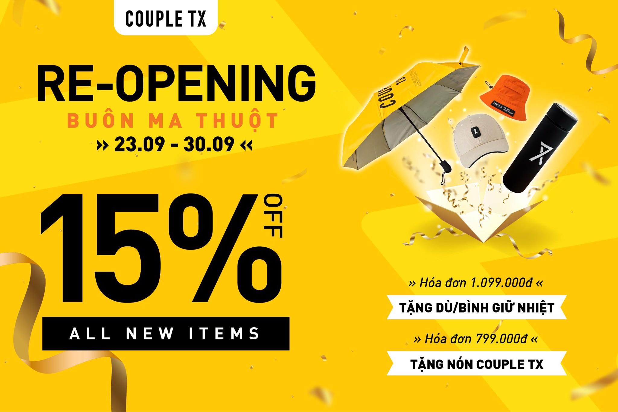 [RE-OPENING] CỬA HÀNG COUPLE TX BUÔN MÊ THUỘT