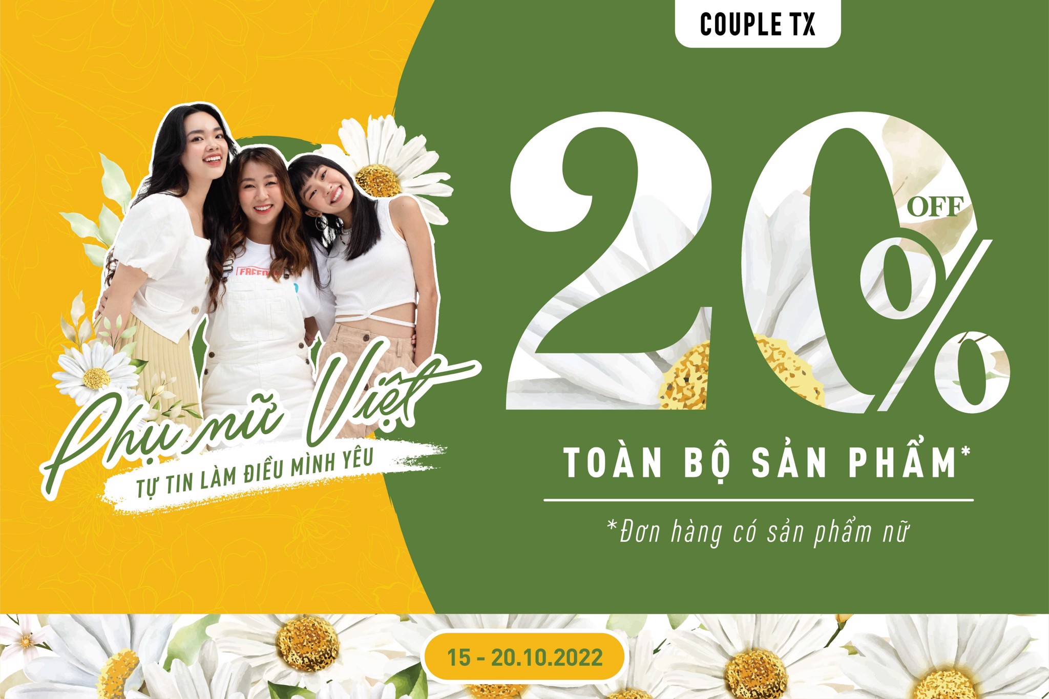 ƯU ĐÃI 20/10 | PHỤ NỮ VIỆT - TỰ TIN LÀM ĐIỀU MÌNH YÊU