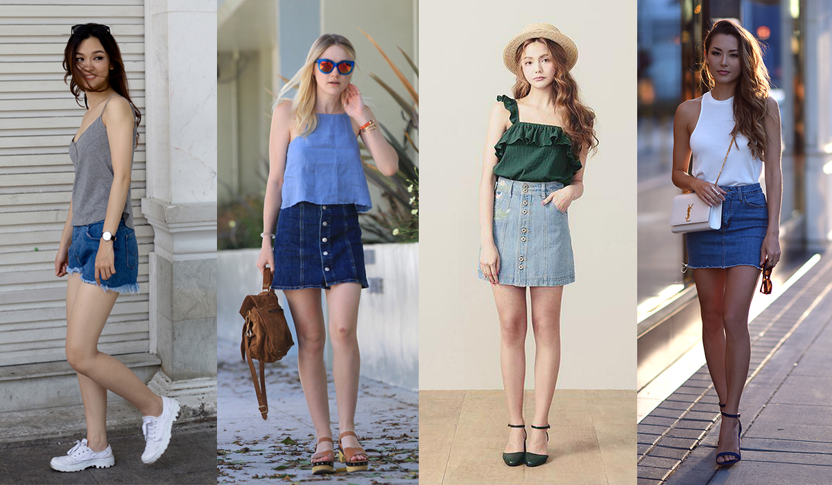 Gợi ý 14 cách mix đồ với chân váy jean ngắn cho mùa hè thêm năng động |  DANANGSALE