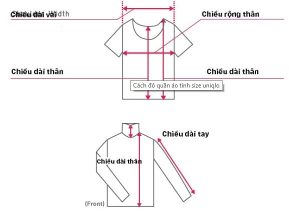 Hướng dẫn Số đo kích cỡ size quần áo Uniqlo Nhật Bản chuẩn mới