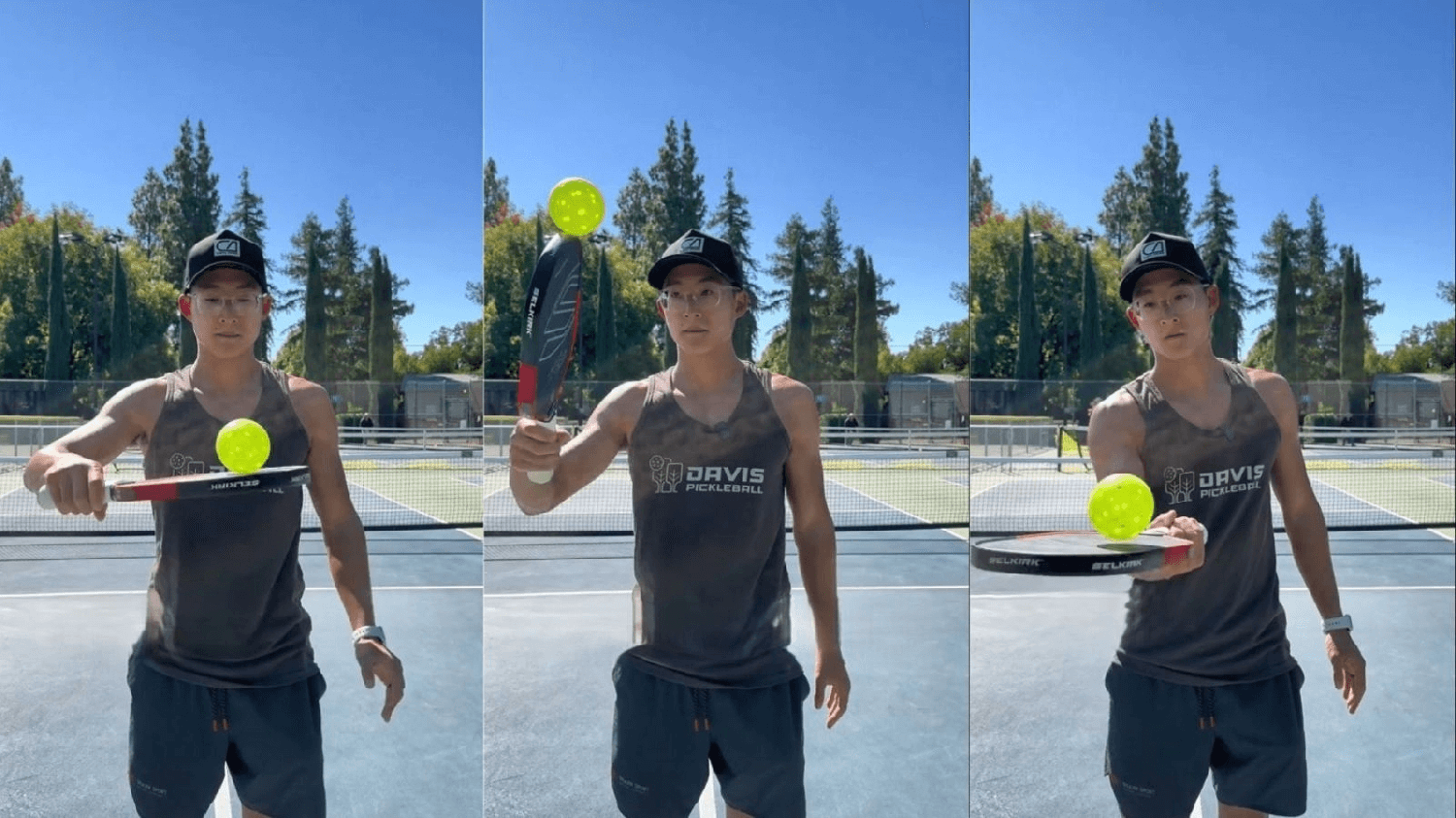 3. Bài tập bổ trợ Pickleball  lăn bóng trên vợt