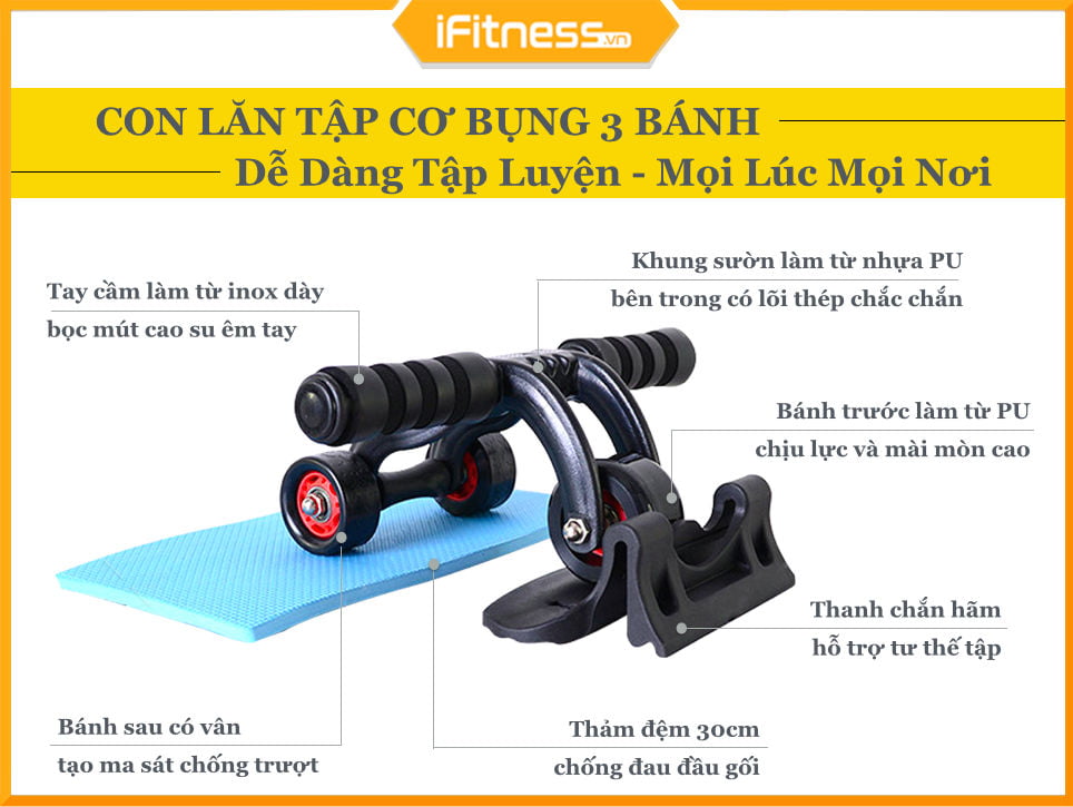 con lan exercise wheel 3 banh