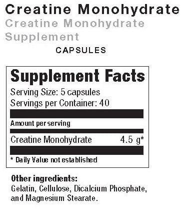 creatine monohydrate capsule