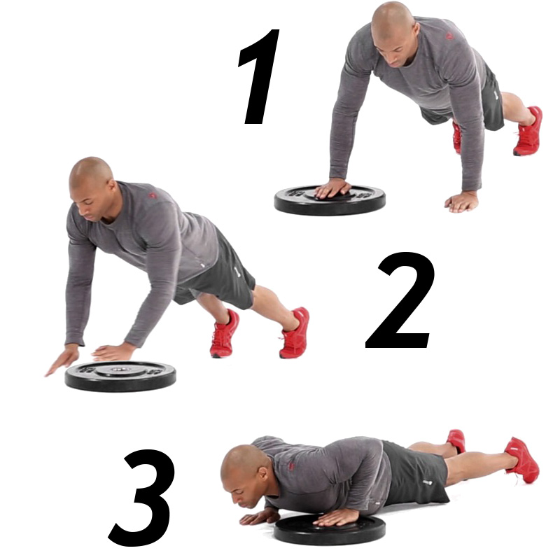 Cross-over Elevated Press-up
