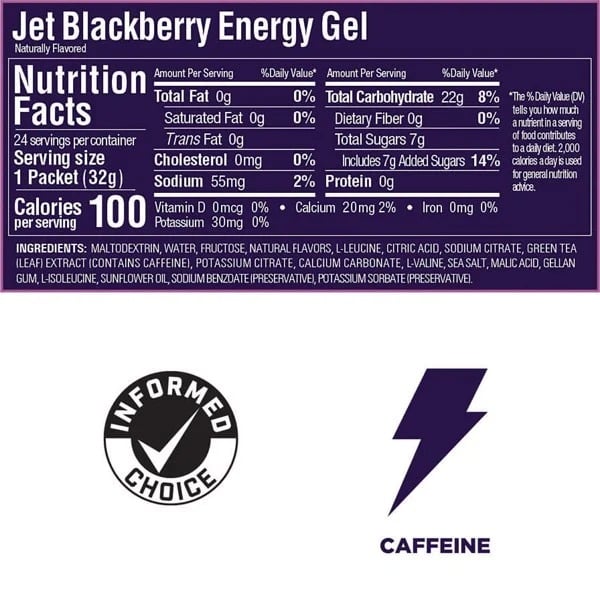 gu energy gels jet blackberry facts